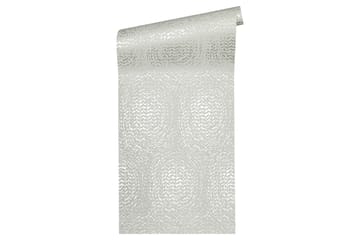 Mönstrad Tapet Alpha Ovävd Beige Silver - AS Creation - Inredning - Tapet - Mönstrad tapet