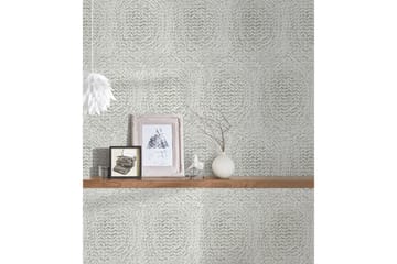 Mönstrad Tapet Alpha Ovävd Beige Silver - AS Creation - Inredning - Tapet - Mönstrad tapet