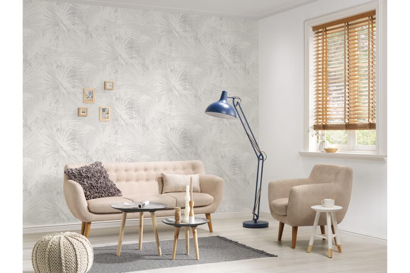 Palm tree Tapet Hygge Ovävd Grå Beige - AS Creation - Inredning - Tapet - Mönstrad tapet