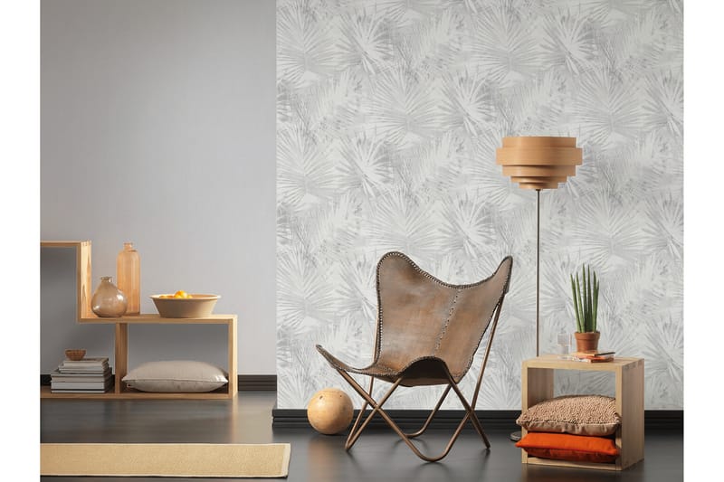 Palm tree Tapet Hygge Ovävd Grå Beige - AS Creation - Inredning - Tapet - Mönstrad tapet