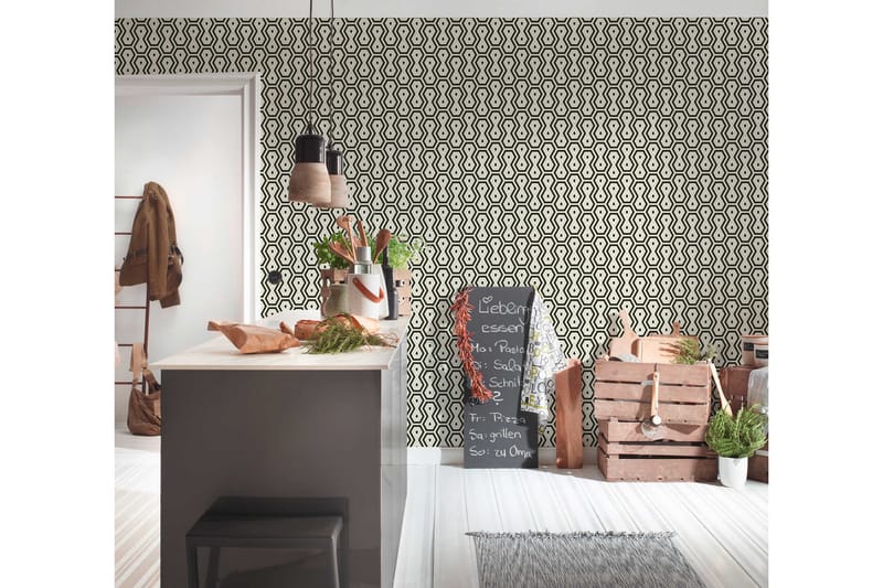 Retro style Tapet Jungle Chic Ovävd - AS Creation - Inredning - Tapet - Mönstrad tapet