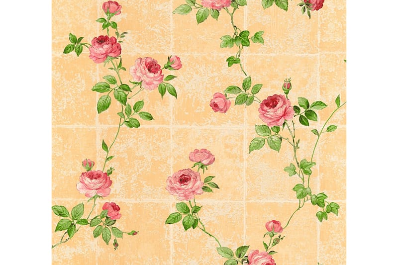 Rosas Tapet Château Ovävd Rosa Grön - AS Creation - Inredning - Tapet - Mönstrad tapet