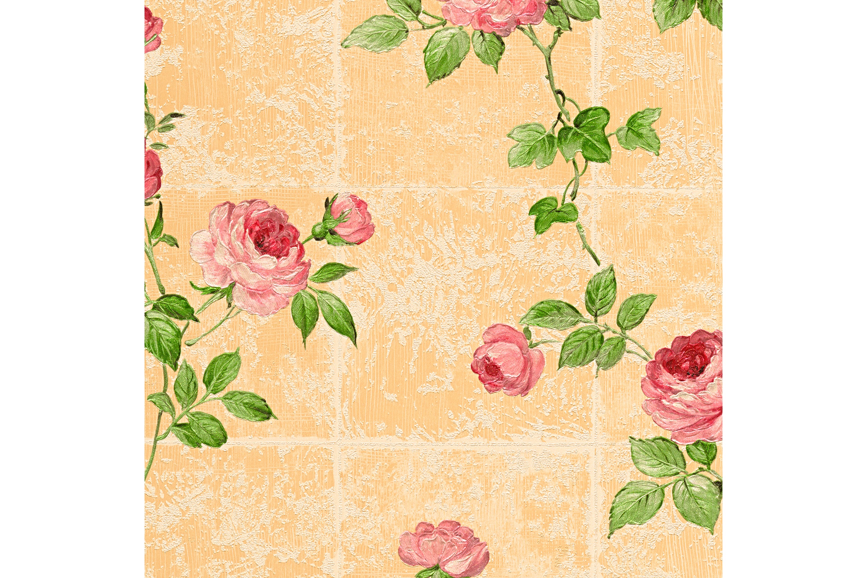 Rosas Tapet Château Ovävd Rosa Grön AS Creation