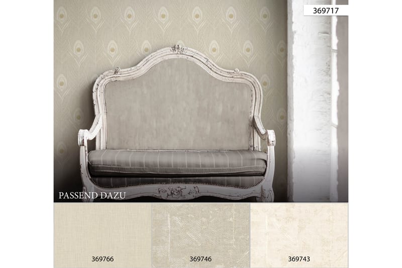 Slät Tapet Absolutely Chic Ovävd Cream - AS Creation - Inredning - Tapet - Mönstrad tapet