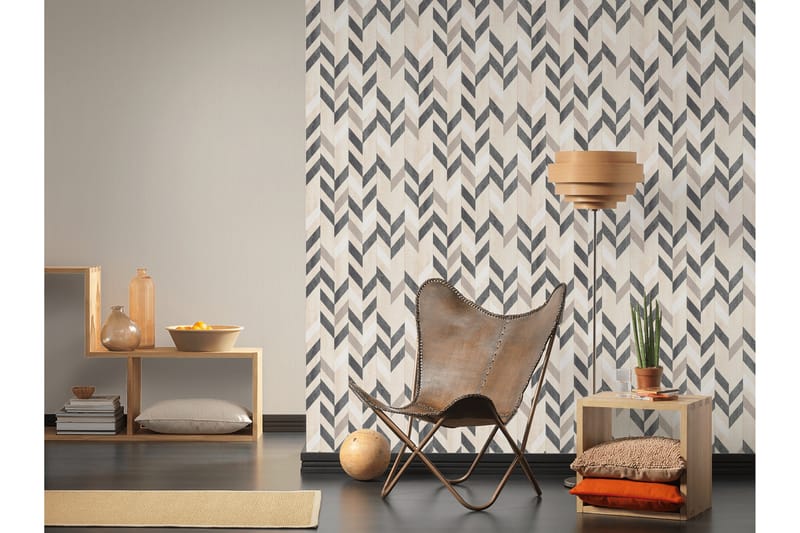 Slät Tapet Attractive Ovävd Beige Cream - AS Creation - Inredning - Tapet - Mönstrad tapet