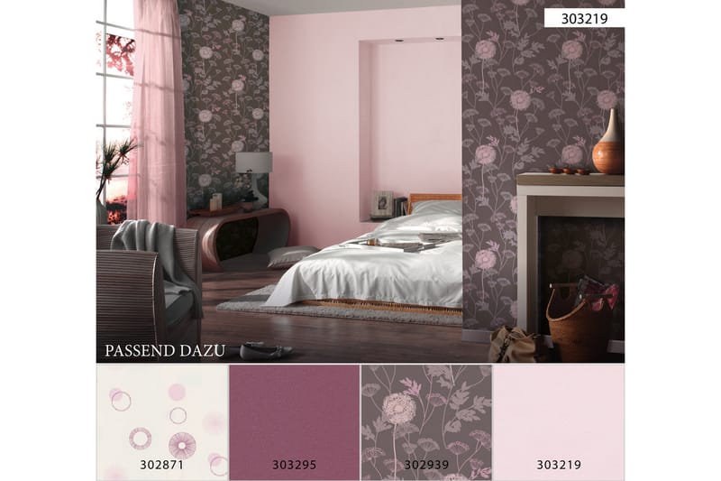 Slät Tapet Attractive Ovävd Rosa - AS Creation - Inredning - Tapet - Mönstrad tapet