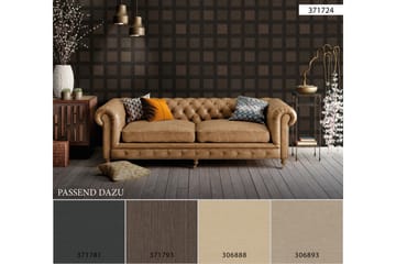 Slät Tapet Cuba Ovävd Beige Brun - AS Creation - Inredning - Tapet - Mönstrad tapet