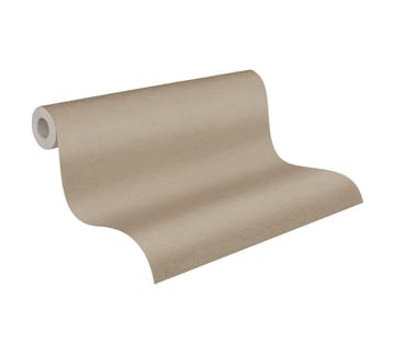 Slät Tapet Cuba Ovävd Beige Brun - AS Creation - Inredning - Tapet - Mönstrad tapet
