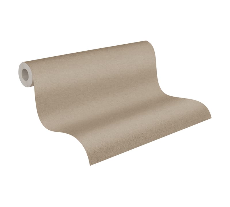 Slät Tapet Cuba Ovävd Beige Brun - AS Creation - Inredning - Tapet - Mönstrad tapet