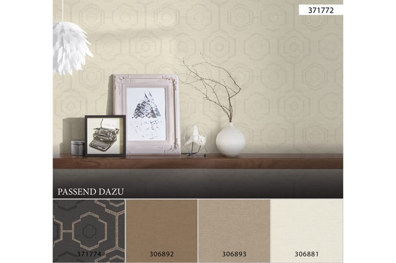 Slät Tapet Cuba Ovävd Beige Brun - AS Creation - Inredning - Tapet - Mönstrad tapet