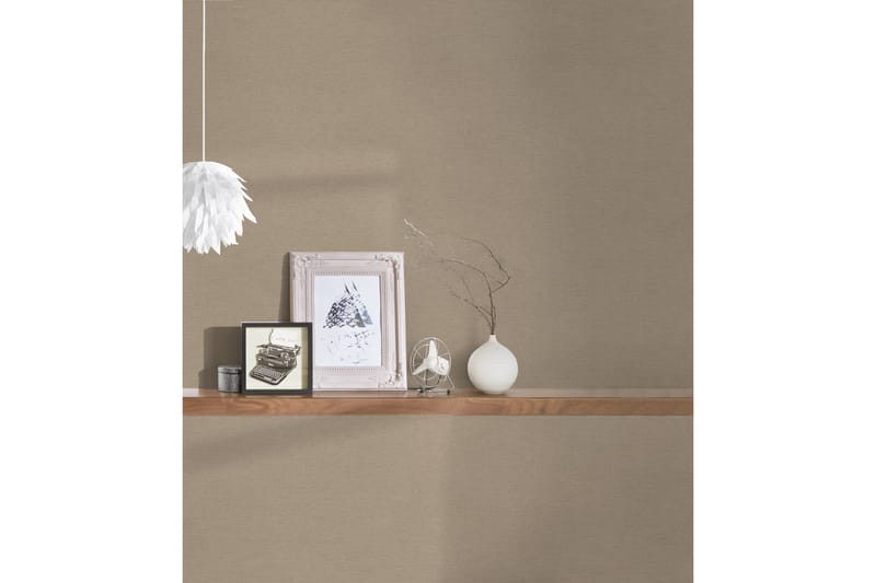 Slät Tapet Cuba Ovävd Beige Brun - AS Creation - Inredning - Tapet - Mönstrad tapet