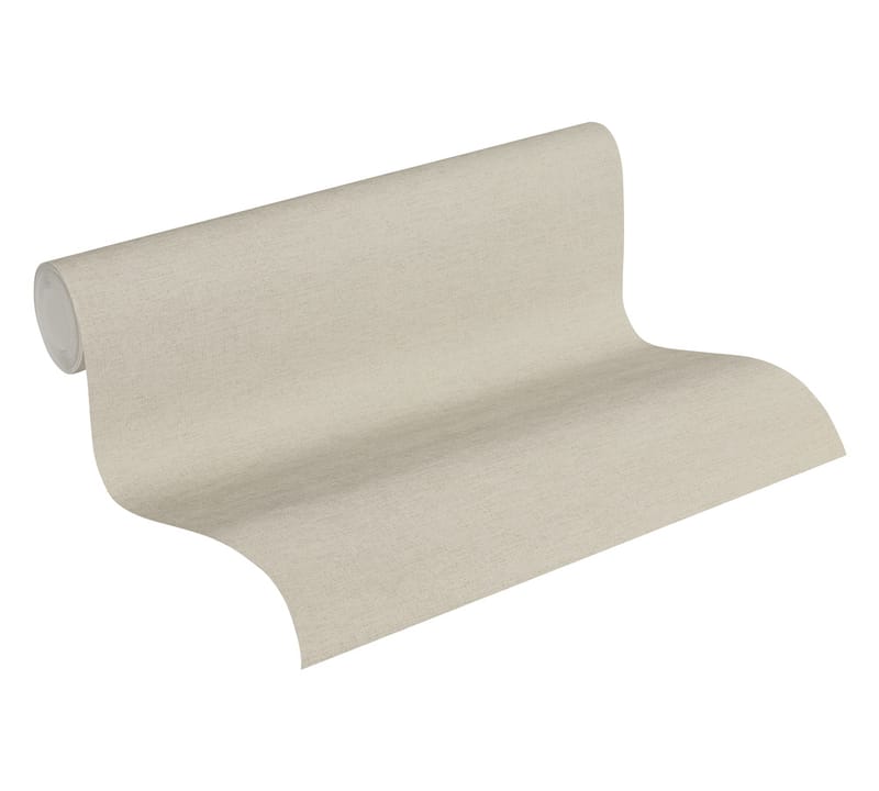 Slät Tapet Cuba Ovävd Beige Grå - AS Creation - Inredning - Tapet - Mönstrad tapet