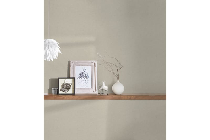 Slät Tapet Cuba Ovävd Beige Grå - AS Creation - Inredning - Tapet - Mönstrad tapet