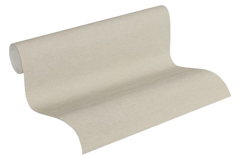 Slät Tapet Cuba Ovävd Beige Grå - AS Creation - Inredning - Tapet - Mönstrad tapet