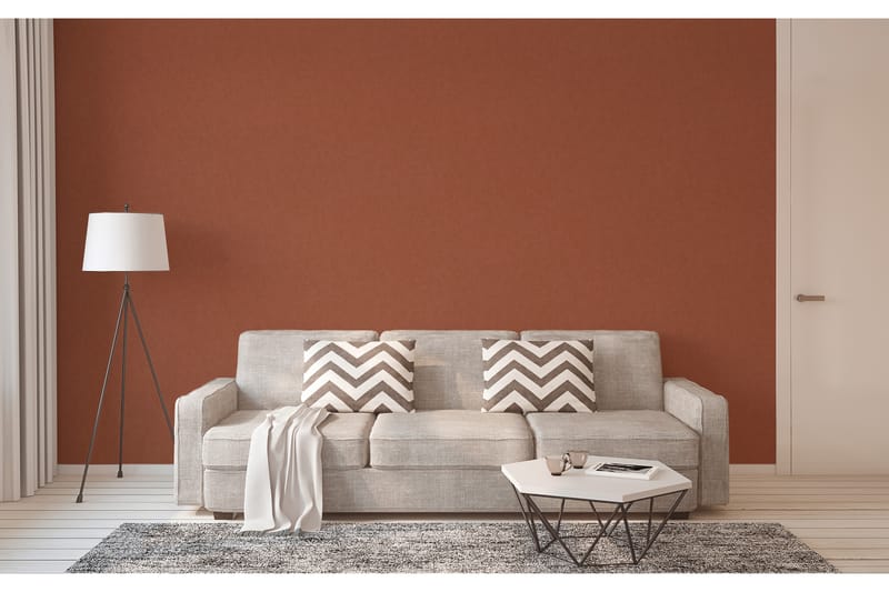 Slät Tapet Geo Nordic Ovävd Orange - AS Creation - Inredning - Tapet - Mönstrad tapet