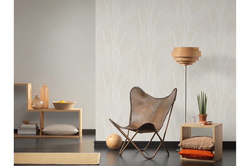 Slät Tapet Hygge Ovävd Cream Beige - AS Creation - Inredning - Tapet - Mönstrad tapet