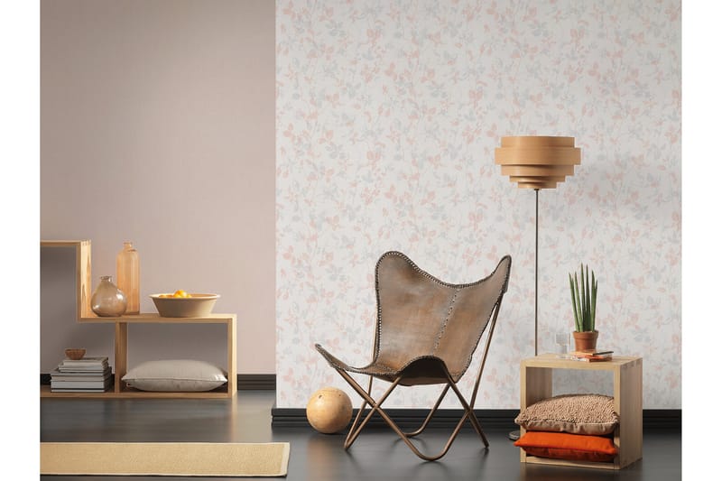 Slät Tapet Hygge Ovävd Rosa - AS Creation - Inredning - Tapet - Mönstrad tapet