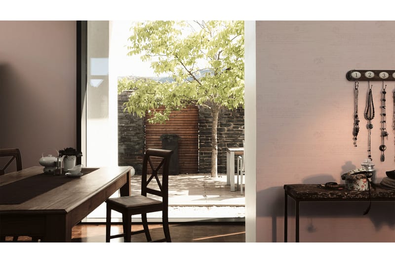 Slät Tapet Hygge Ovävd Rosa - AS Creation - Inredning - Tapet - Mönstrad tapet