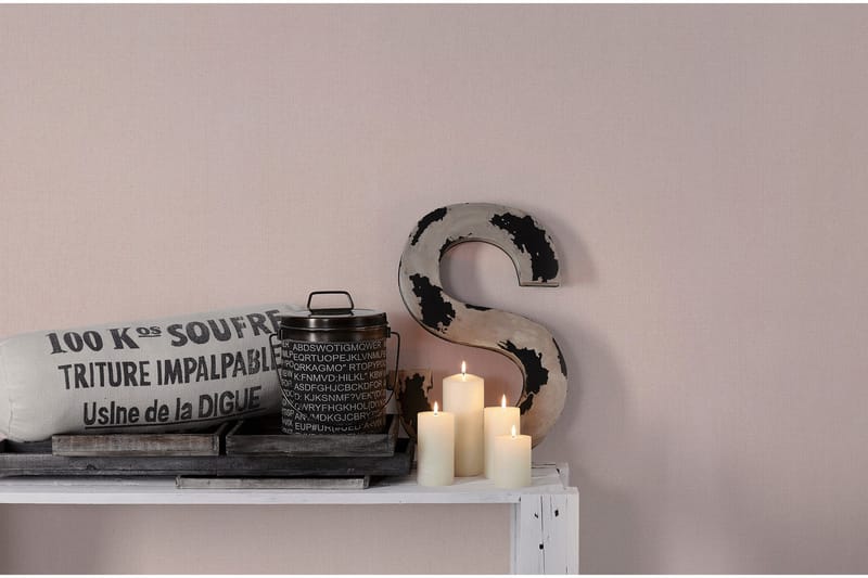 Slät Tapet Hygge Ovävd Rosa - AS Creation - Inredning - Tapet - Mönstrad tapet