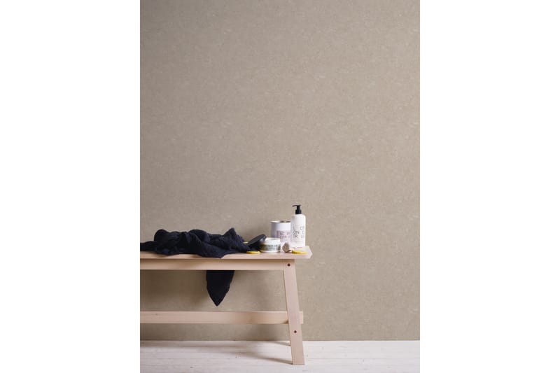 Slät Tapet Industrial Ovävd Beige Vit - AS Creation - Inredning - Tapet - Mönstrad tapet