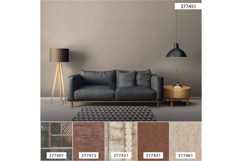 Slät Tapet Industrial Ovävd Beige Vit - AS Creation - Inredning - Tapet - Mönstrad tapet