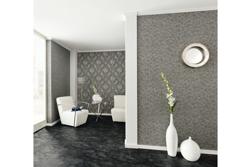 Slät Tapet Luxury Tapet Ovävd Grå - AS Creation - Inredning - Tapet - Mönstrad tapet