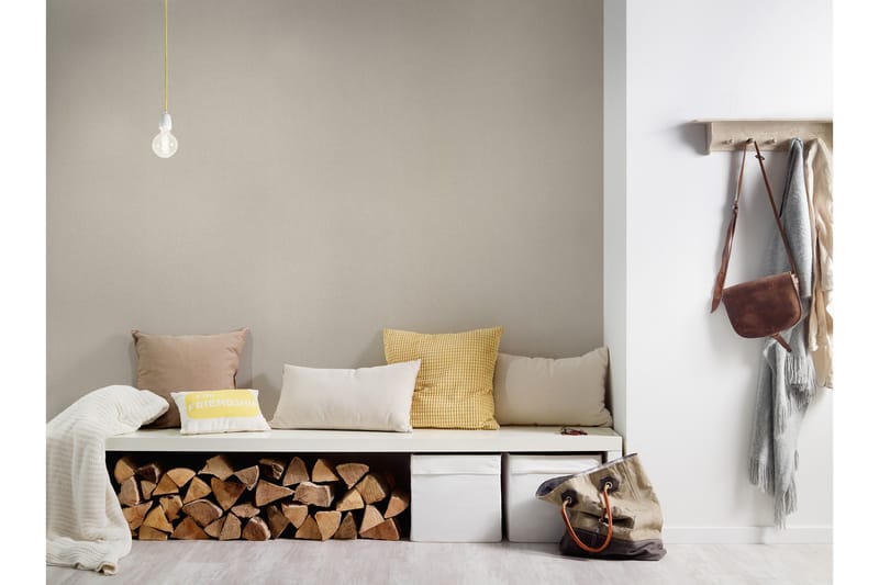 Slät Tapet New Elegance Ovävd Beige - AS Creation - Inredning - Tapet - Mönstrad tapet