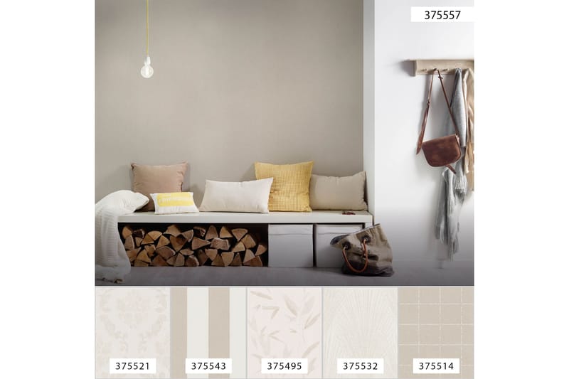 Slät Tapet New Elegance Ovävd Beige - AS Creation - Inredning - Tapet - Mönstrad tapet