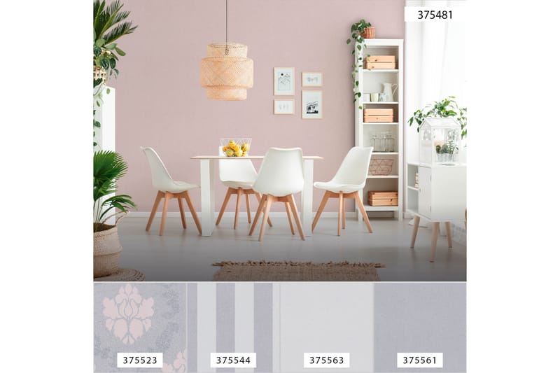 Slät Tapet New Elegance Ovävd Rosa - AS Creation - Inredning - Tapet - Mönstrad tapet