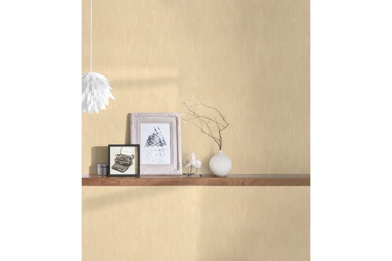 Slät Tapet Romantico Ovävd Beige - AS Creation - Inredning - Tapet - Mönstrad tapet