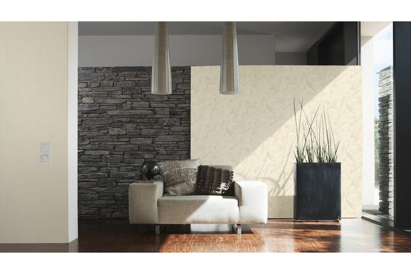 Slät Tapet Siena Ovävd Cream - AS Creation - Inredning - Tapet - Mönstrad tapet