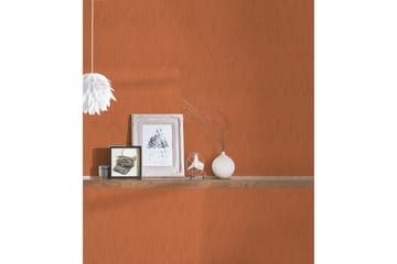 Slät Tapet Tessuto 2 Ovävd Orange - AS Creation - Inredning - Tapet - Mönstrad tapet