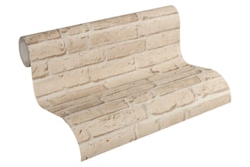 Sten Tapet Ovävd Beige - AS Creation - Inredning - Tapet - Mönstrad tapet