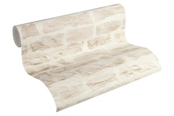 Sten Tapet Ovävd Beige - AS Creation - Inredning - Tapet - Mönstrad tapet
