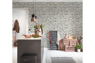 Sten Tapet Ovävd Beige Grå - AS Creation - Inredning - Tapet - Mönstrad tapet