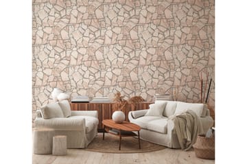 Sten Tapet Ovävd Beige Grå Brun - AS Creation - Inredning - Tapet - Mönstrad tapet