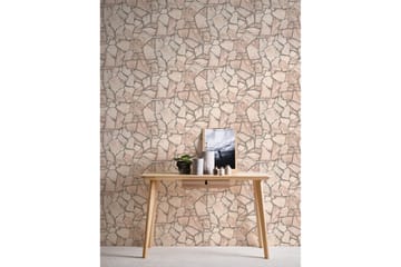 Sten Tapet Ovävd Beige Grå Brun - AS Creation - Inredning - Tapet - Mönstrad tapet