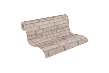 Sten Tapet Ovävd Grå Beige - AS Creation - Inredning - Tapet - Mönstrad tapet