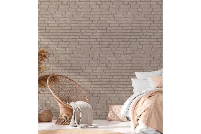 Sten Tapet Ovävd Grå Beige - AS Creation - Inredning - Tapet - Mönstrad tapet