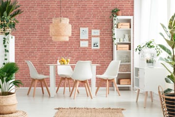 Sten Tapet Ovävd Röd Beige - AS Creation - Inredning - Tapet - Mönstrad tapet