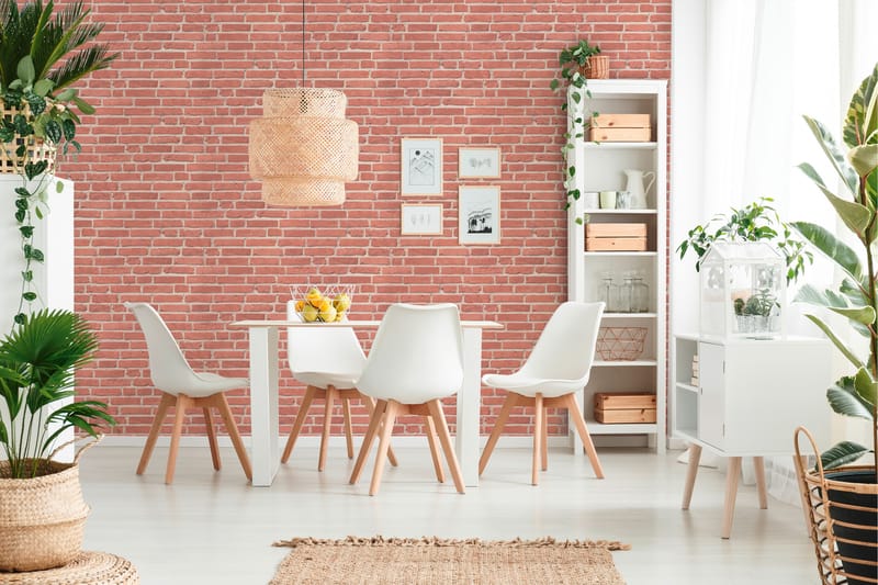 Sten Tapet Ovävd Röd Beige - AS Creation - Inredning - Tapet - Mönstrad tapet