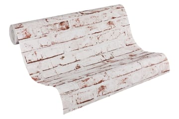 Sten Tapet Ovävd Röd Brun Beige - AS Creation - Inredning - Tapet - Mönstrad tapet
