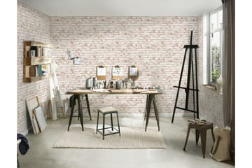 Sten Tapet Ovävd Röd Brun Beige - AS Creation - Inredning - Tapet - Mönstrad tapet
