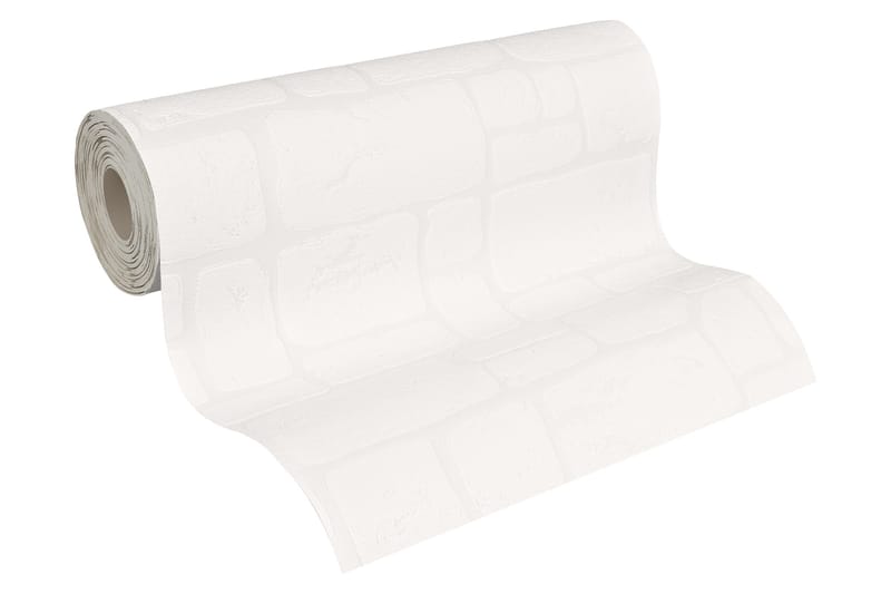 Stone effect Tapet Svart & Vit Papper Vit - AS Creation - Inredning - Tapet - Mönstrad tapet