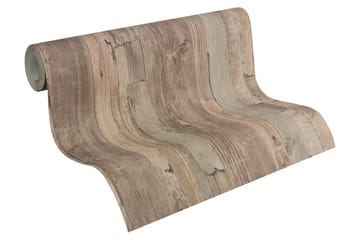 Trälik Tapet Ovävd Beige Brun - AS Creation - Inredning - Tapet - Mönstrad tapet