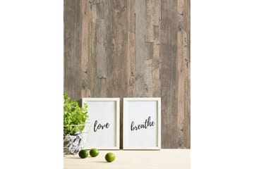 Trälik Tapet Ovävd Beige Brun - AS Creation - Inredning - Tapet - Mönstrad tapet