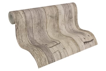 Trälik Tapet Ovävd Beige Svart - AS Creation - Inredning - Tapet - Mönstrad tapet