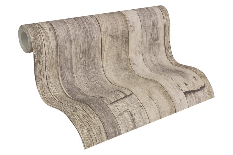 Trälik Tapet Ovävd Beige Svart - AS Creation - Inredning - Tapet - Mönstrad tapet