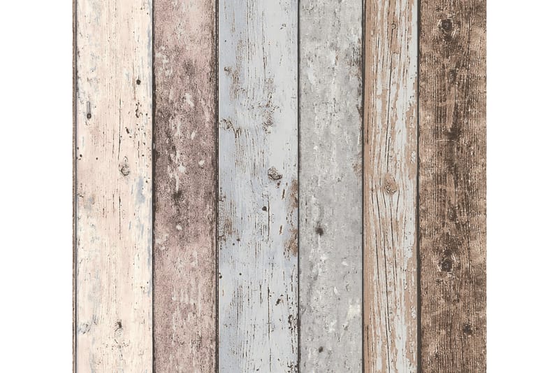 Trälik Tapet Ovävd Brun Blå Beige - AS Creation - Inredning - Tapet - Mönstrad tapet
