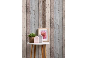 Trälik Tapet Ovävd Brun Blå Beige - AS Creation - Inredning - Tapet - Mönstrad tapet